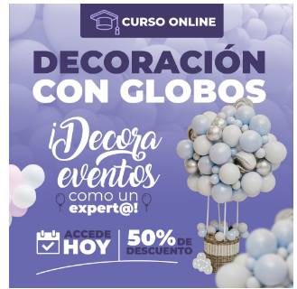 curso de decoración con globos